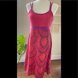 Prana Floral Tank top Dress ~ athletic large